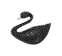 odulu Spilla a forma di cigno con strass creati per uomo, donna, ragazzo e ragazza, idea regalo, 7.3*3.5cm, Metallo