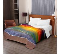 Oduo Copriletto Trapuntato Matrimoniale Singolo Coperta Letto in Morbida 3D Onde Stampa Microfibra Trapunta Estivo Antipolveri Copri Letto per Camera da Letto (Alba,230x260cm)