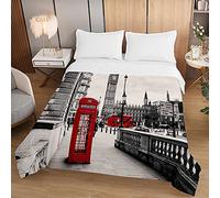Oduo Copriletto Trapuntato Matrimoniale Singolo Coperta Letto in Morbida Microfibra Trapunta Primaverile Estivo Antipolveri Copri Letto per Camera da Letto (Macchina Rossa Grigia,220x240cm)