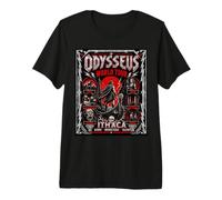 Odysseus World Tour Mitologia Greca Odissea Heavy Metal Maglietta Premium
