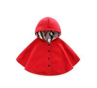 Odziezet Giacca del Mantella Cappotti Invernali da Neonata Vestiti Caldi Pesanti Bimba Rosso 3-4 Anni