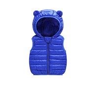 Odziezet Gilet Piumini con Cappuccio Cappotto Imbottito Senza Manica da Bambini Zip Up Giubbotto Impermeabile Invernale 0-36 Mesi