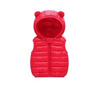 Odziezet Gilet Piumini con Cappuccio Cappotto Imbottito Senza Manica da Bambini Zip Up Giubbotto Impermeabile Invernale 0-36 Mesi