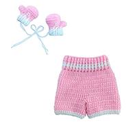 Odziezet Neonati Puntelli Fotografia Ragazzi Ragazze Lavorate Maglia All'uncinetto Boxe Guantoni Pantaloni Set Bambini Regalo Bagno Regalo Bambini Simpatici Mensili Morbidi Abiti 0-3 Mesi