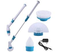 Odziezet Spazzola Elettrica per Pulire Rotante Senza Fili per Pulizia Bagno Ricaricabile con 3 Spazzole (Blu, Kit)