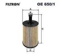 OE 650/1 FILTRON Filtro olio per AUDI,CHRYSLER,DODGE,FORD,JEEP,MITSUBISHI,SEAT,S