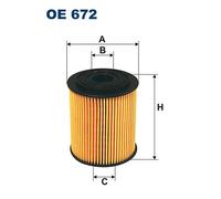 OE 672 FILTRON Filtro olio per FIAT,JEEP,MINI