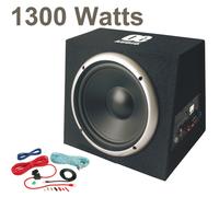 OE AUDIO Subwoofer Attivo Monocanale 12" 1300W Cassa Bass Reflex Nera 4Ω