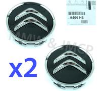 OE Per Citroen C1 C2 C3 C4 C5 Picasso Lega Nero Cappucci Centro Ruota 9406.H6 x2