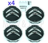 OE Per Citroen C1 C2 C3 C4 C5 Picasso Lega Nero Cappucci Centro Ruota 9406H6 x4