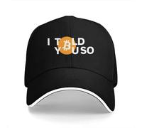 OEBANQGIV Cappello da Baseball Crypto Cappelli da Uomo Protezione Visiera Snapback Te l'avevo Detto Regali Bitcoin Caps