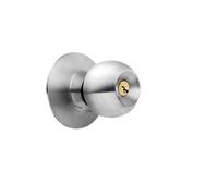 OEBHA Pomelli for porte rotondi in lega di alluminio con blocco di rotazione, maniglia for porta in metallo con chiave for camere da letto, soggiorni, bagni(D type 70mm)