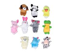 OEBUAFI 10 Burattini da Dito, Morbidi in Peluche per Burattini con 10 Diversi Personaggi Animali, Mini Assortimento di Giocattoli in Peluche per Raccontare Storie a Casa e a