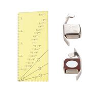 OEBUAFI 2 Guide Magnetiche per Cuciture e Righello per Margine di Cucitura per Orli Esatti da 1/8" a 2" Ideale per Progetti di Quilting Durevole e Resistente Alla Rottura (YELLOW)