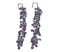 OEBUAFI 2 Pezzi di Viti di Fiori per Casa delle Bambole, Piante per Casa delle Bambole in Miniatura 1:12 delle Altalena Vite di Rose, Fiori Decorativi per delle (PURPLE)