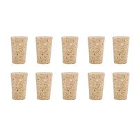 OEBUAFI 2 Tipi di Tappi Conici in Sughero da 10 Pezzi, Sigilli per Bottiglie di Vino e Birra in Legno con Tappo Stretto Adatto per Colli di Bottiglia (Le bottiglie di vino rosso utilizzano 22*17*35)