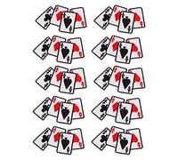 OEBUAFI 20 Toppe Termoadesive in Cotone per Carte da Gioco, Applique per Magliette Alla Moda, Cappelli e Progetti Fai da Te, Durevoli e riutilizzabili.