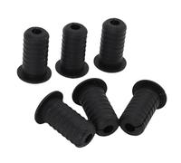 OEBUAFI 6 Pezzi Passacavi in gomma Manicotti da Parete Protezioni per Cavi Foro da 7 Mm Diametro Esterno 34 Pollici per Cavi Satellitari Che Passano Attraverso le Pareti (BLACK)
