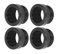 OEBUAFI Adattatore Stabilizzatore per Ombrellone da Piscina, 4 Pezzi Manicotto Filettato in ABS Resistente alla Ruggine, Resistente agli Urti Maggiore stabilità, con Materiale ABS per (Black)