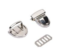 OEBUAFI Alloy Tuck Lock Clasp, 20mm Larghezza (SILVER) | Materiale durevole, adatto per cinture da 20 mm, 10 set inclusi