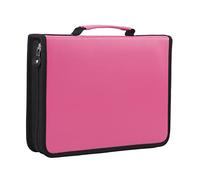 OEBUAFI Astuccio in Pelle PU, Organizer per Matite Artistiche da 150 Slot con Maniglia, Borsa da Disegno Portatile per Studenti e Artisti (Rosa rossa)