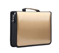 OEBUAFI Astuccio in Pelle PU, Organizer per Matite Artistiche da 150 Slot con Maniglia, Borsa da Disegno Portatile per Studenti e Artisti (GOLD)