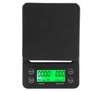 OEBUAFI Bilancia da Digitale Bilancia per caffè con Timer per la Preparazione del caffè con Tappetino in Silicone Rimovibile e Copertura in Plastica Display LCD con Precisione di 0,1 G (5KG/0.1)