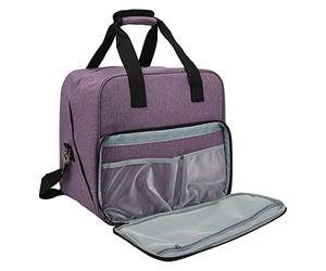 OEBUAFI Borsa Portaoggetti per Macchina da Cucire, Organizer in Tessuto Oxford con Tasche Multiple, Include Tracolla per la Protezione della Macchina da Cucire Portatile (PURPLE)