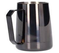 OEBUAFI Brocca per Schiuma di caffè in Acciaio Inossidabile da 600 Ml Tazza per Montalatte con Beccuccio Appuntito per Latte Cappuccino Accessori per caffè Strumenti per (Pistola nera 600ml (senza))