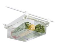 OEBUAFI Cassetto Organizer per Frigorifero da 2 Pacchi, Contenitore per Frigorifero con Ripiano Estraibile, per Uova, Frutta, Verdura, Carne, Adatto per Ripiano del Inferiore