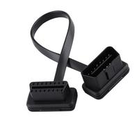 OEBUAFI Cavo di Prolunga OBD da 16 Pin Maschio a Femmina, Compatibile con Strumenti Diagnostici per Auto, con Cavo Piatto Stile Noodle per GPS e Altri Dispositivi (30 cm)