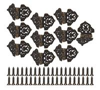 OEBUAFI Cerniere Decorative Antiche, Mini Cerniere in Lega di Zinco con Placcatura in Bronzo per Piccoli Progetti di Lavorazione del Legno, Portagioielli, Case delle Bambole