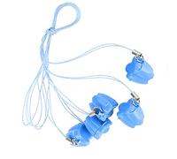 OEBUAFI Collana Salva-Denti con Coperchio a Fiore Colorfast in Plastica per Denti Latte per Bambini 5 Pezzi (BLUE)