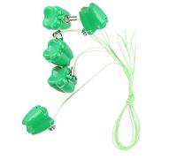 OEBUAFI Collana Salva-Denti con Coperchio a Fiore Colorfast in Plastica per Denti Latte per Bambini 5 Pezzi (GREEN)