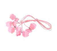 OEBUAFI Collana Salva-Denti con Coperchio a Fiore Colorfast in Plastica per Denti Latte per Bambini 5 Pezzi (PINK)