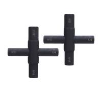 OEBUAFI Compatto Acciaio 4 Vie Chiave Rubinetto Set Durevole | 2 pezzi inclusi, adatto per dimensioni da 1/4\" a 11/32\", design leggero, ideale per riparazioni idrauliche