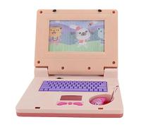 OEBUAFI Computer Portatile per L'apprendimento dei Bambini, Giocattolo Elettronico Educativo per Imparare L'alfabeto, le Parole, la Matematica, Giochi e Computer per (Mouse retrattile viola)