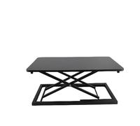 OEBUAFI Convertitore da Scrivania in Piedi, Rialzo da Scrivania da 15,7 Pollici con 7 Livelli di Altezza da 6 a 40 Cm, per Display Portatile per Uso Domestico e in Ufficio (BLACK)