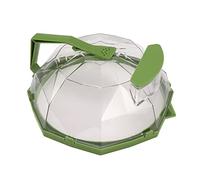OEBUAFI Copertura Antispruzzo per Microonde Protezione Antispruzzo per Alimenti per PC Coperchio con Manico di Estensione e Anello di Tenuta per Forno a Microonde (verde)