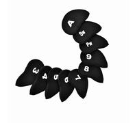 OEBUAFI Copri Testa da Durevole Impermeabile in Neoprene Stecca da Ferro Proteggi con Numeri Lettere per gli Amanti del 10 Pezzi (BLACK)