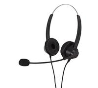 OEBUAFI Cuffie Telefoniche Cablate Binaurali con Microfono HD con Cancellazione del Rumore, Cuffie di Comunicazione Durevoli per Ufficio, Call Center