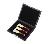 OEBUAFI Custodia per Ance per Fagotto, Scatola Nera Resistente per Ance da 3 Pezzi, Materiale PU Leggero per gli Amanti del Fagotto