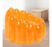 OEBUAFI Divano Gonfiabile, Divano Gonfiabile, Portatile con Colore Caramello Trasparente per la Camera da Letto del Soggiorno di Casa All'aperto (ORANGE)