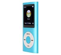 OEBUAFI Elegante Lettore Musicale MP3 Portatile con qualità Audio Senza Perdite, Supporta capacità di Memoria Fino a 64G Lunga Durata della Batteria, per Amanti della Musica Lega di Alluminio (BLUE)