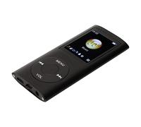 OEBUAFI Elegante Lettore Musicale MP3 Portatile con qualità Audio Senza Perdite, Supporta capacità di Memoria Fino a 64G Lunga Durata della Batteria, per Amanti della Musica Lega di Alluminio (BLACK)