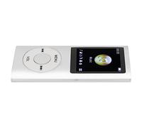 OEBUAFI Elegante Lettore Musicale MP3 Portatile con qualità Audio Senza Perdite, Supporta capacità di Memoria Fino a 64G Lunga Durata della Batteria, per Amanti della Musica Lega di Alluminio (SILVER)