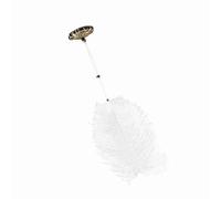 OEBUAFI Elegante Penna D'oca per Matrimonio con Piume di Struzzo Penna a Sfera Bianca/oro/argento Confezione Squisita per Decorazioni per Ospiti di Nozze/cerimonie (GOLD)
