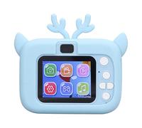 OEBUAFI Fotocamera per Bambini 2 in 1, Macchina Fotografica Digitale con | Corpo in ABS e Silicone, Scheda 32G Inclusa, Video 1080p, Schermo Anti Luce Blu, modalità Gioco
