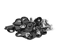 OEBUAFI Gancio per Lacci in Ottone Occhiello Fibbia Rivetto 100 Set Lucido 9x22mm Strumento per Rivetto Fai da Te per la Riparazione di Scarpe Artigianali in Pelle