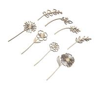 OEBUAFI Kit Decorativo in Legno a Forma di Fiore da 8 Pezzi, Fiori | Legno di Pioppo Resistente, Facile da Dipingere o Mordenzare, Ideale per Centrotavola per Feste, Arte da Parete e